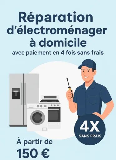 Réparation d’électroménager à domicile avec paiement en 4 fois sans frais, Saint-Pierre, Froid Sec Électroménager